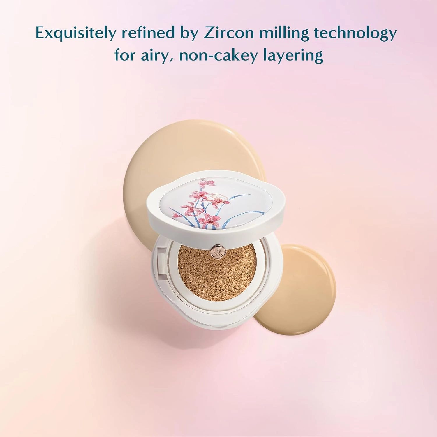 FLORASIS Flawless Jade Breathable Longwear Cushion Foundation (Ode to Embroidery) (N25 Rippling Lotus, 1 Count)