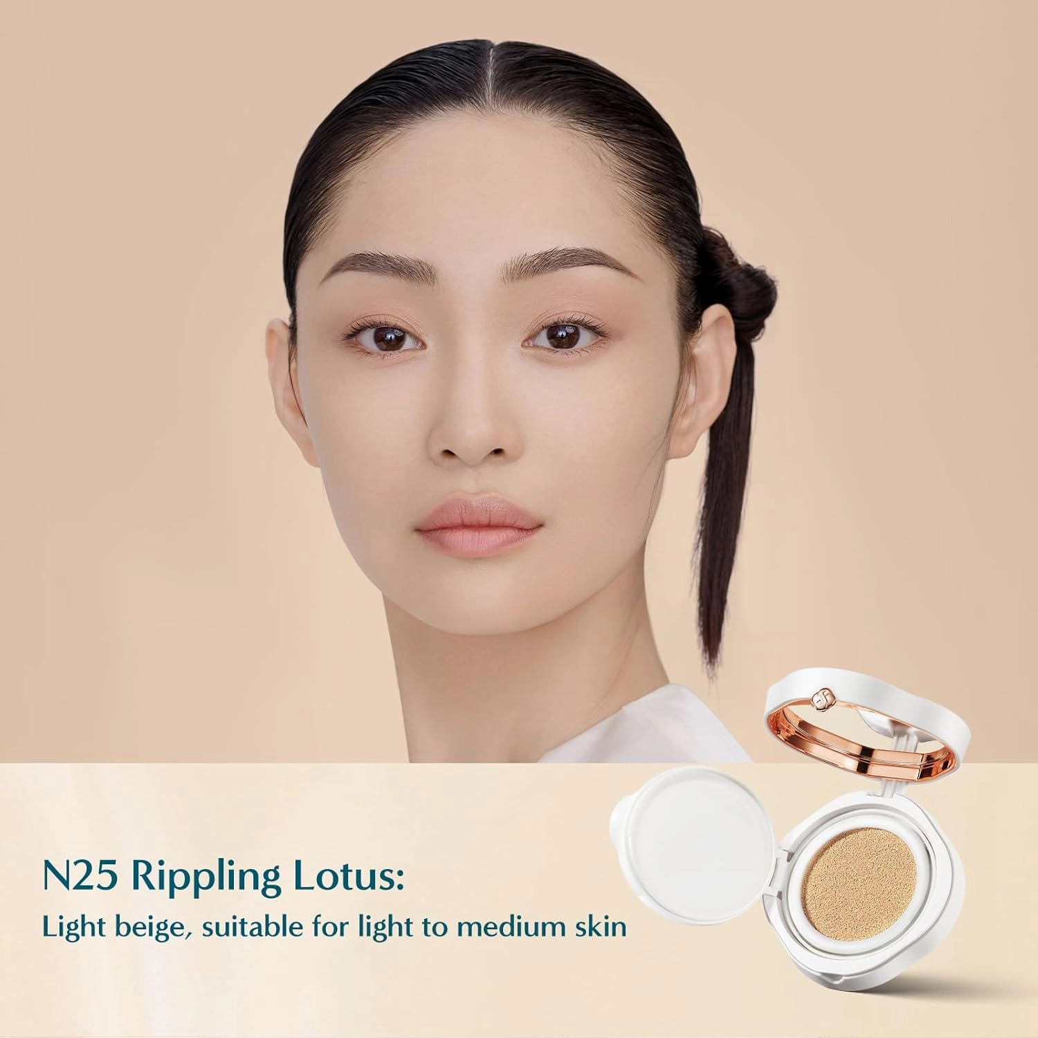 FLORASIS Flawless Jade Breathable Longwear Cushion Foundation (Ode to Embroidery) (N25 Rippling Lotus, 1 Count)