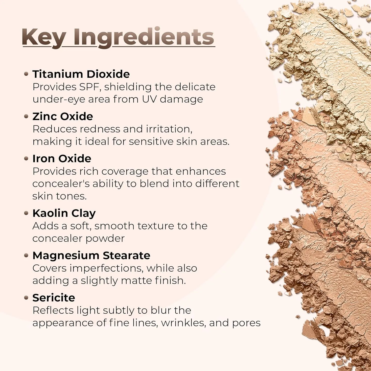 FOUNDATION & CONCEALER DUO (COCOA & DARK CONCEALER) Mineral Makeup Kit Full Size Set Matte Bare Face Sheer Powder Cover
