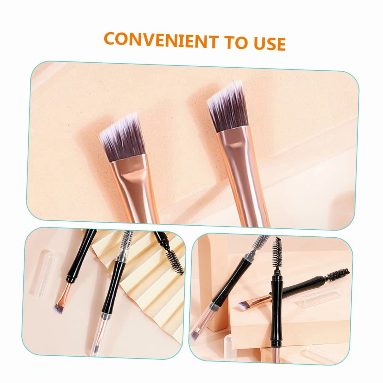 FRCOLOR Sets Eyebrow Spoolies Brush Kit Dual Tip Brow Girl Eyelash Makeup Supplies Pcs