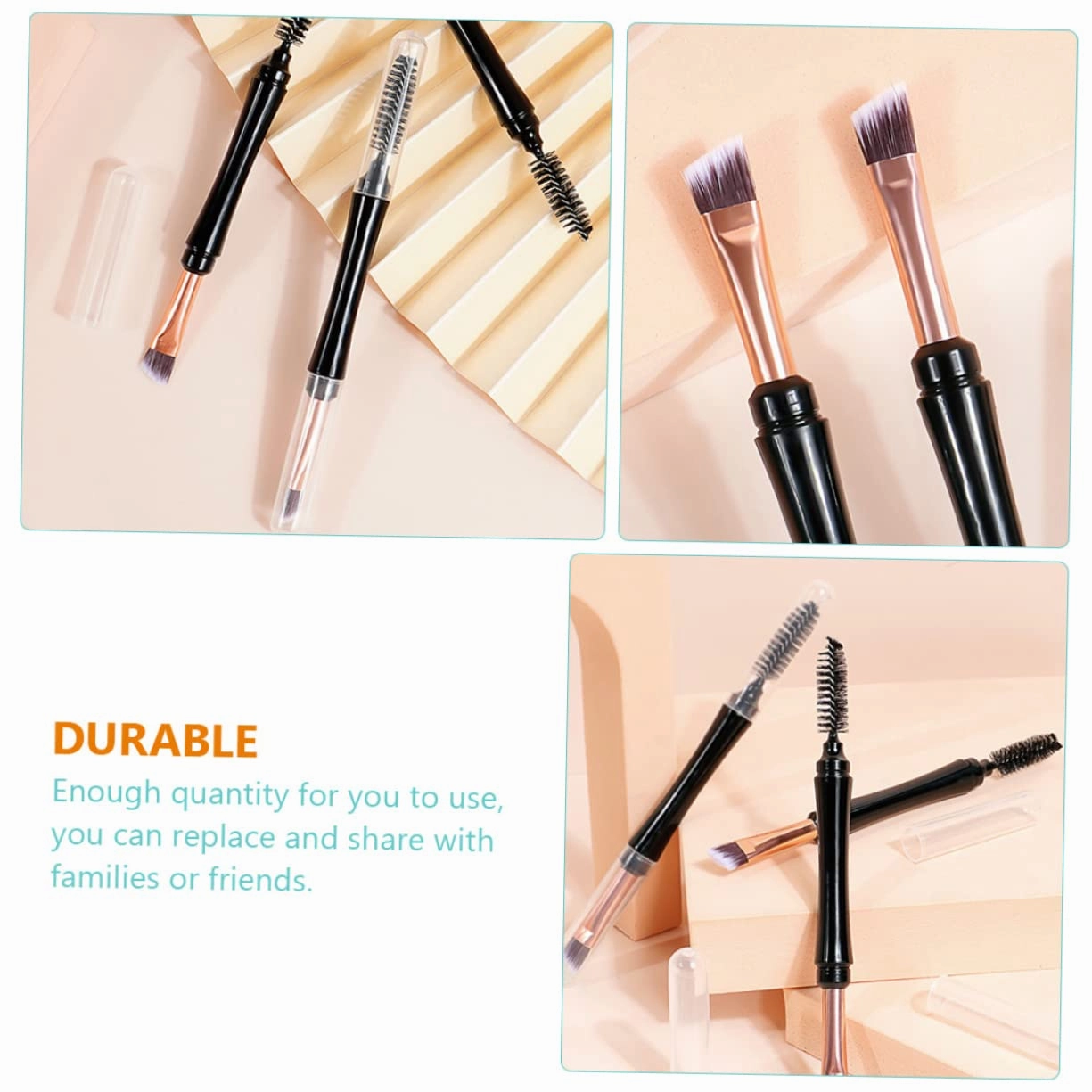 FRCOLOR Sets Eyebrow Spoolies Brush Kit Dual Tip Brow Girl Eyelash Makeup Supplies Pcs