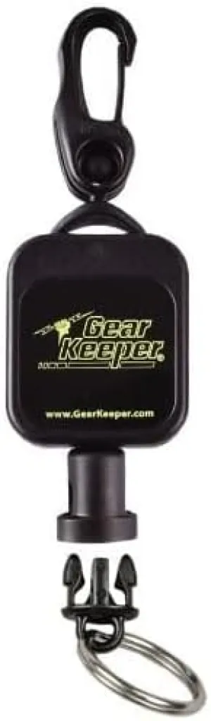 Gear Keeper Scuba Micro Retractor | cb mic holder retractable | Strong 40 lb Break-Strength | Mounting Options: Stud, Carabiner, Snap Clip | scuba diving accessories | Quick Connect/Release USA