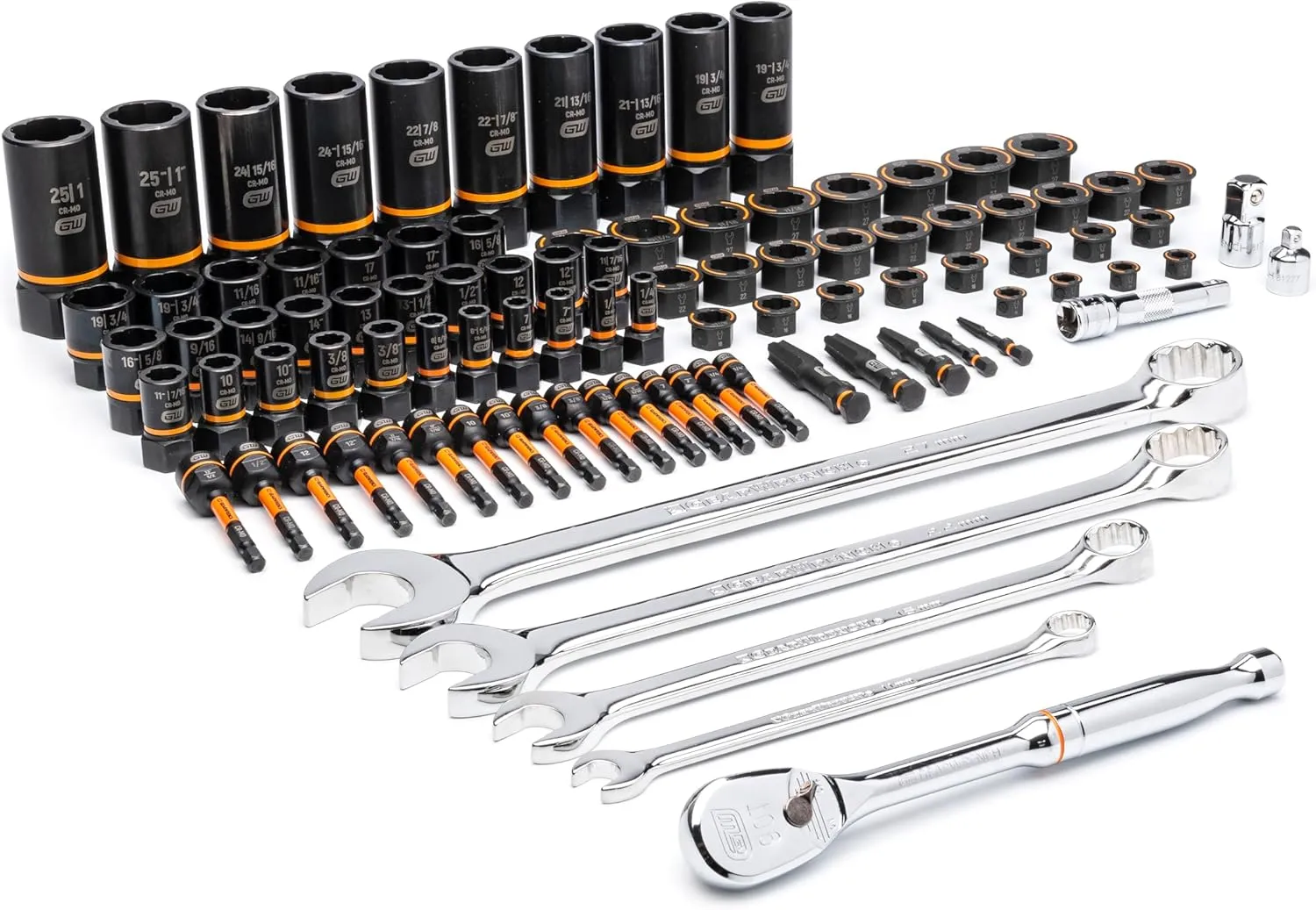 GEARWRENCH 97 Piece 1/4”, 3/8”, 1/2” Drive Bolt Biter Mechanics Tool Set in Foam Storage Tray - GWMSBBS02