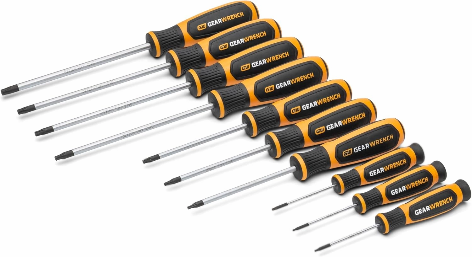 GEARWRENCH 10 Piece Torx Dual Material Screwdriver Set in Foam Storage Tray - GWMSSCRTX