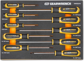 GEARWRENCH 10 Piece Torx Dual Material Screwdriver Set in Foam Storage Tray - GWMSSCRTX
