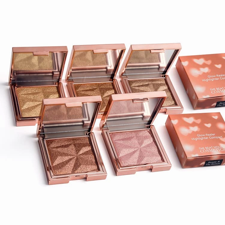 Glow Realer Highlighter Compact (Dubai Sunset) Contouring | Illuminating | Highlighting | Shimmer | PINK SUNSET GLOW Compact with Mirror