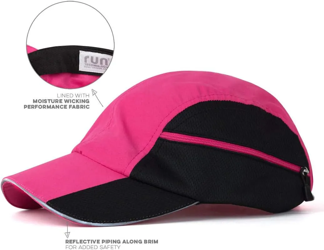 Gone For a Run Ultra Pocket Hat | Moisture Wicking and Reflective Run Hat | Multiple Colors
