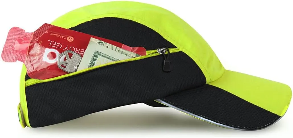 Gone For a Run Ultra Pocket Hat | Moisture Wicking and Reflective Run Hat | Multiple Colors