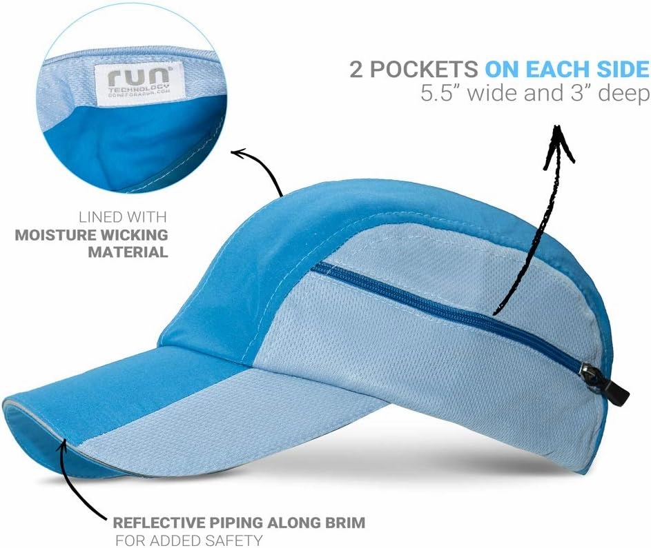 Gone For a Run Ultra Pocket Hat | Moisture Wicking and Reflective Run Hat | Multiple Colors