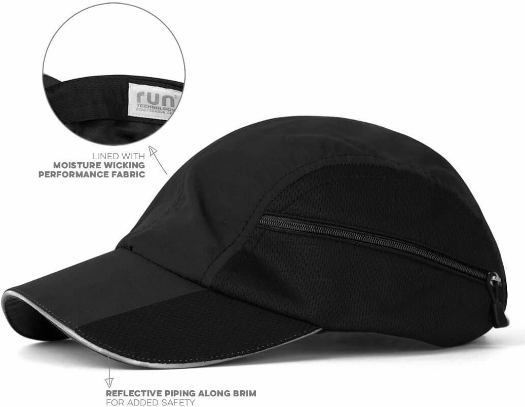 Gone For a Run Ultra Pocket Hat | Moisture Wicking and Reflective Run Hat | Multiple Colors