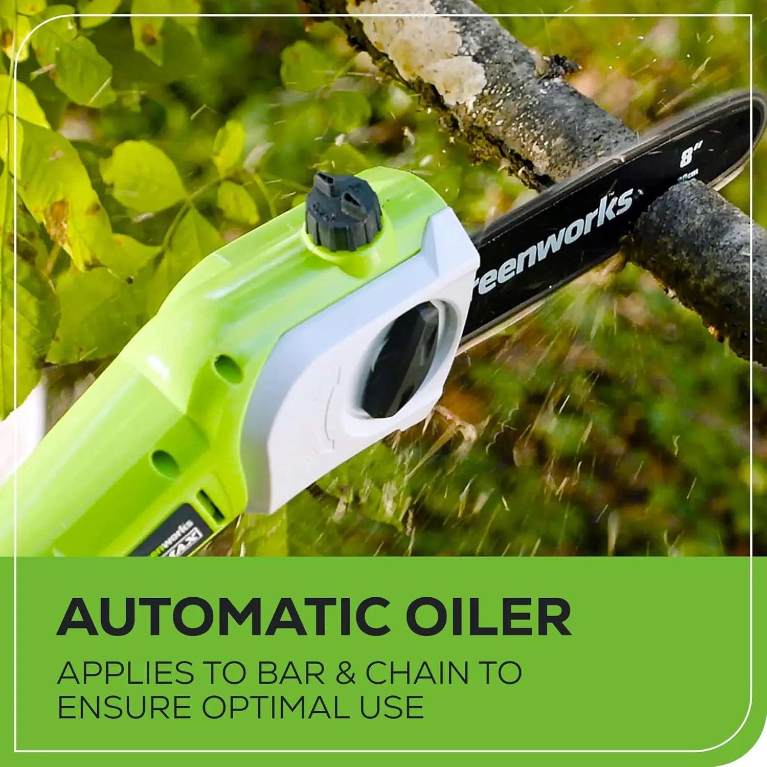 Greenworks 40V 8" Pole Saw   Pole Hedge, 2.0Ah Battery (Gen 1)