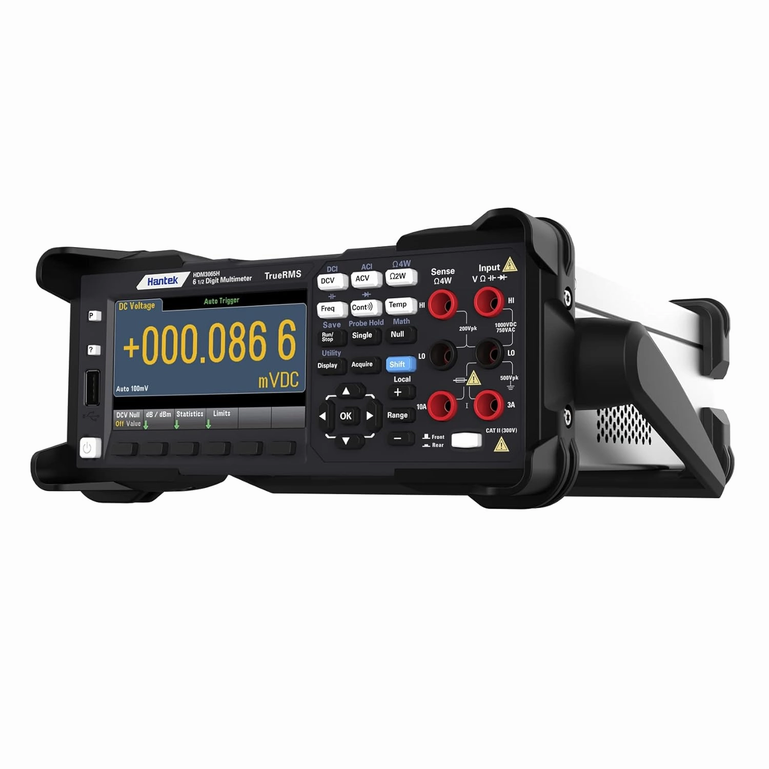 Hantek Qingdao Mini Bench Multimeter Hantek HDM3065/A/B/S/H Digital Multimeter 6 1/2 Bit Resolution High-Speed Sampling Frequency 4.3 Inch LCD Tester Meter(HDM3065B)