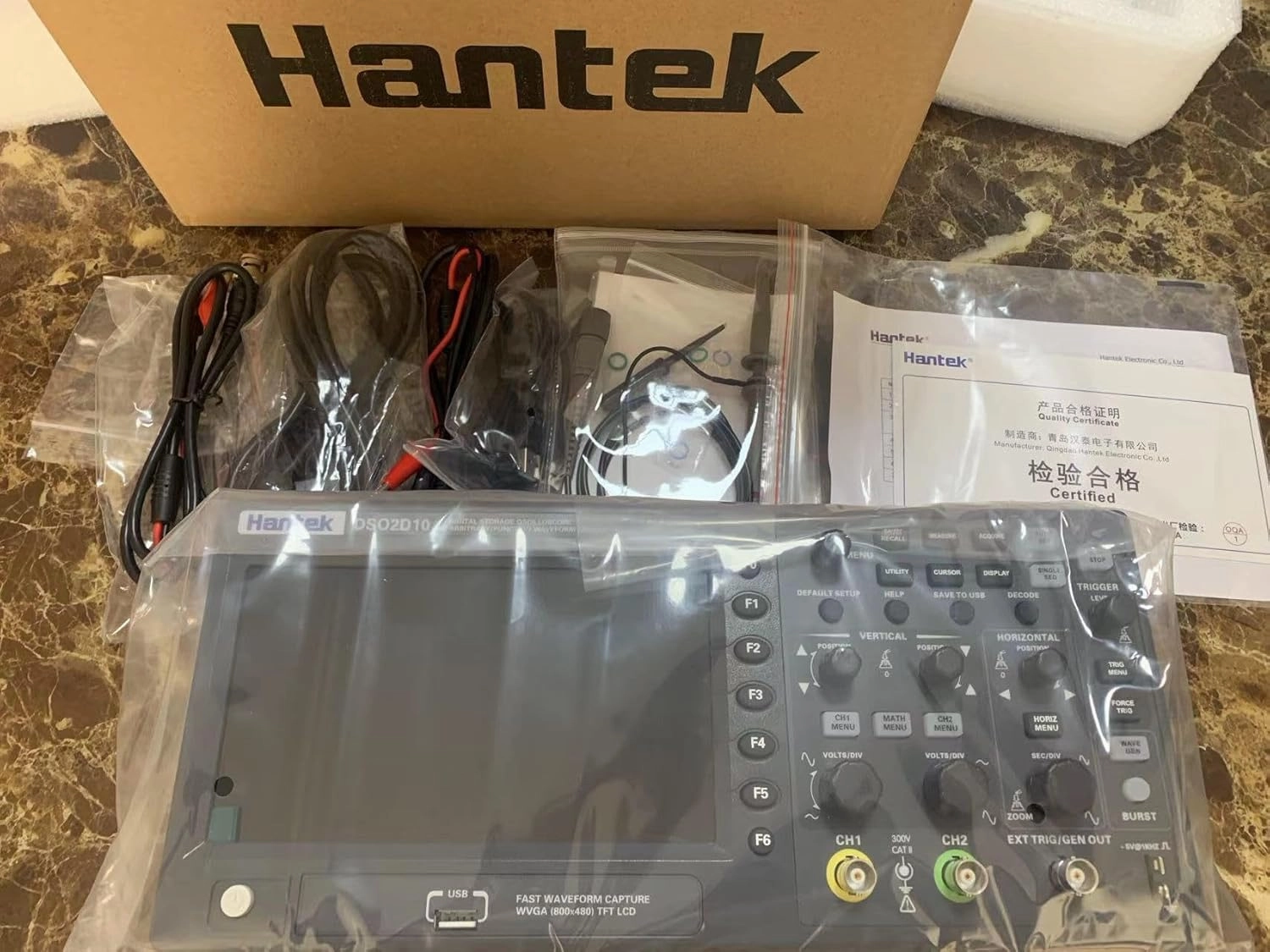 Hantek Qingdao Mini Bench Multimeter Hantek HDM3065/A/B/S/H Digital Multimeter 6 1/2 Bit Resolution High-Speed Sampling Frequency 4.3 Inch LCD Tester Meter(HDM3065B)