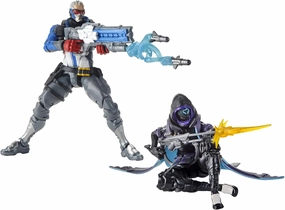 Hasbro Toys Overwatch Ultimates Series Soldier: 76 & Shrike (Ana) Skin Dual Pack 6" Collectible Action Figures