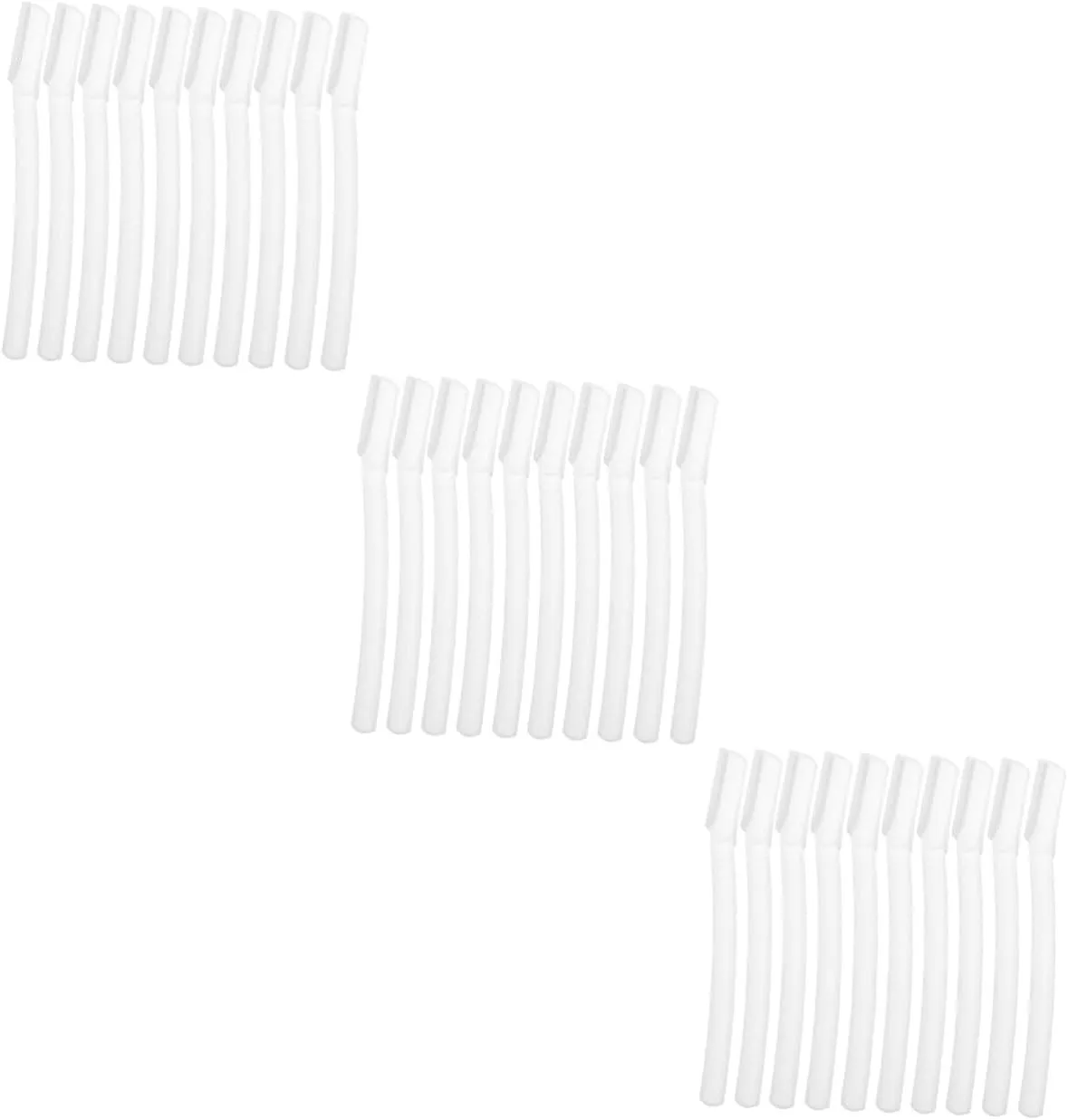 Hemoton 3sets Razor for Eyebrows Eyebrow Trimmer Tools Portable Eyebrow Trimmer Set Plastic Stainless Steel Long-lasting Sharpness Tool 10pcs*3