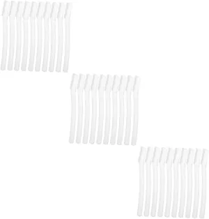 Hemoton 3sets Razor for Eyebrows Eyebrow Trimmer Tools Portable Eyebrow Trimmer Set Plastic Stainless Steel Long-lasting Sharpness Tool 10pcs*3