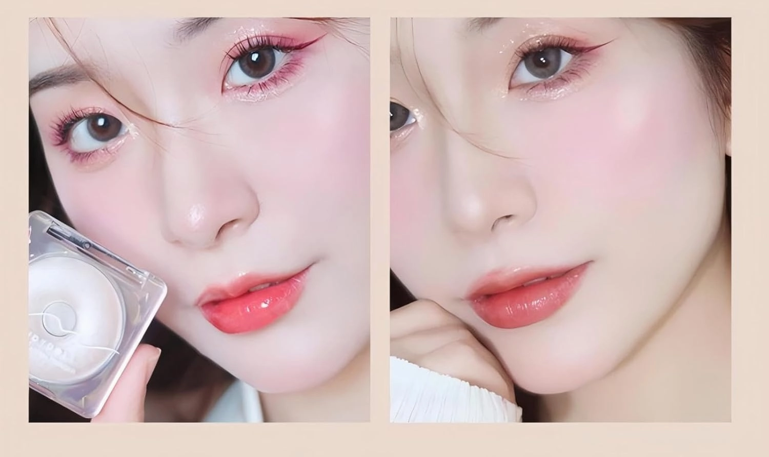 Highlighter Powder, Highlighter Powder Makeup Glow Face Contour Shimmer Pallete (#01 Creamly Glow, About 45mm x 23mm)
