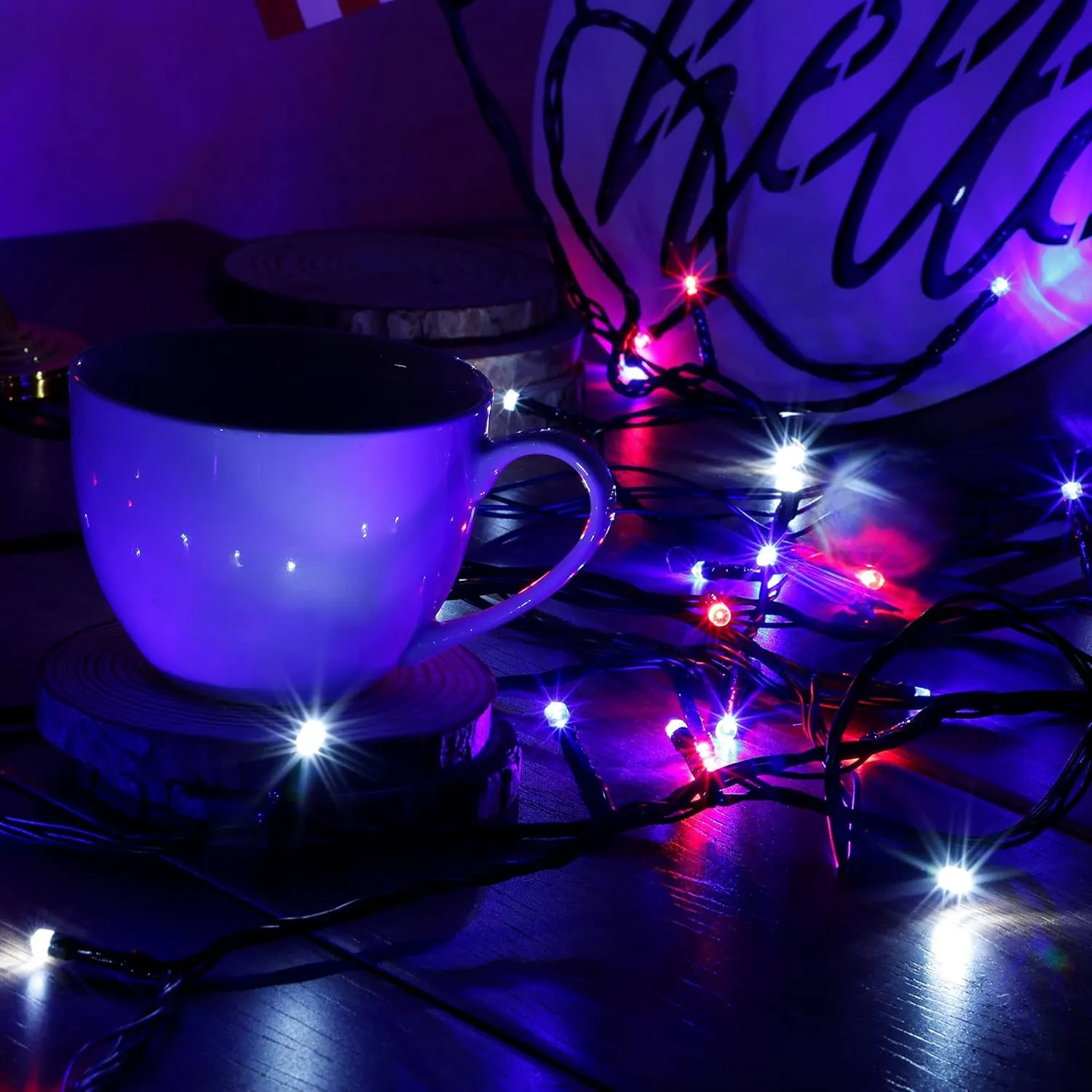 HOME LIGHTING 200 LED 66FT Fairy String Lights, July 4th Patriotic Light with 8 Lighting Modes, Mini Lights Plug in for Indoor Outdoor Independence Day Tree Holiday Party Decor, Red & Blue & White