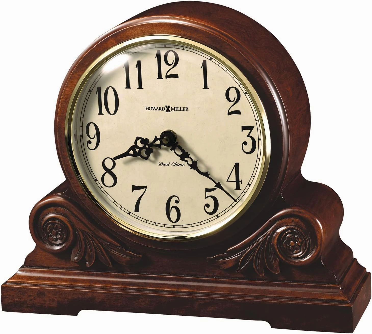 Howard Miller Lewisville Mantel Clock II 549-728 – Americana Cherry with Quartz, Dual-Chime Movement