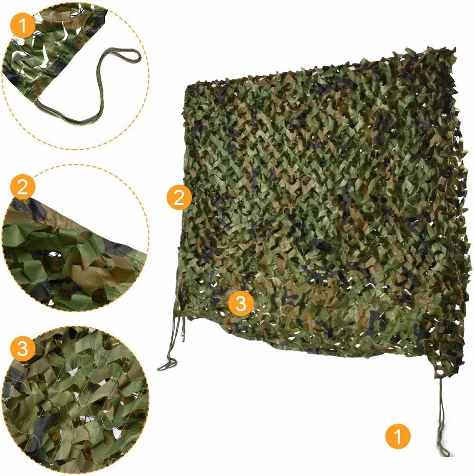 HYOUT Camo Netting Camouflage Net Bulk Roll for Hunting Blinds Ghillie Sunshade, Camping, Military Party Decoration