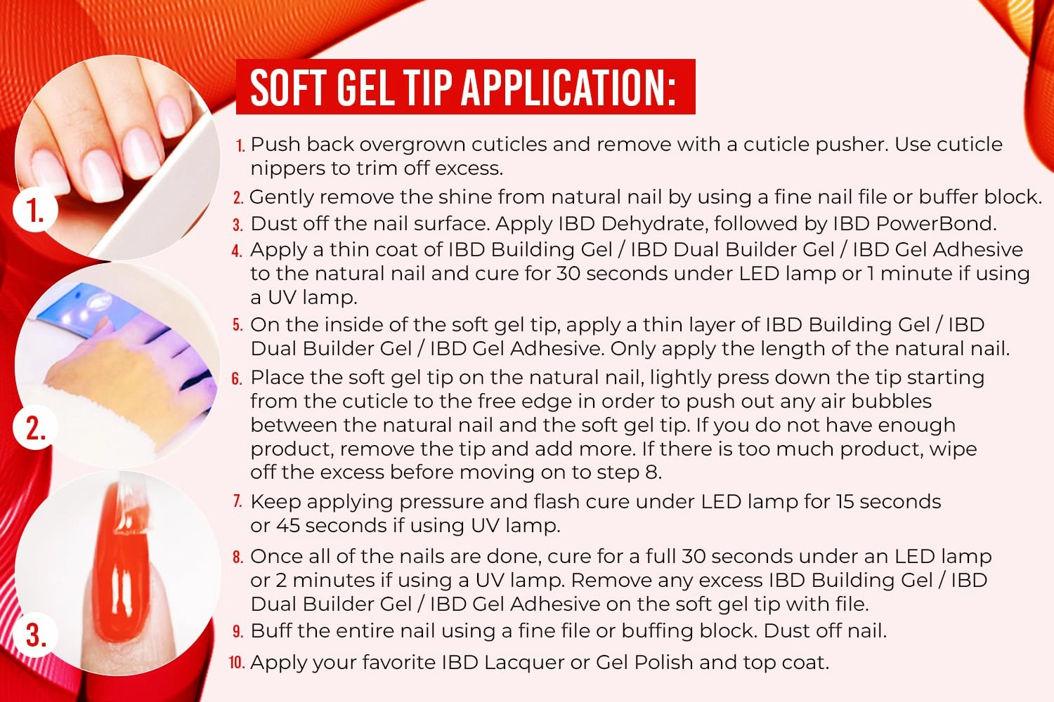 IBD Clear Soft Gel Nail Tips - Long Coffin Shape, Pre-Etched Fake Nail Extensions, Lightweight and Durable Acrylic Press On Nails, 504 Tips, 1-Pack