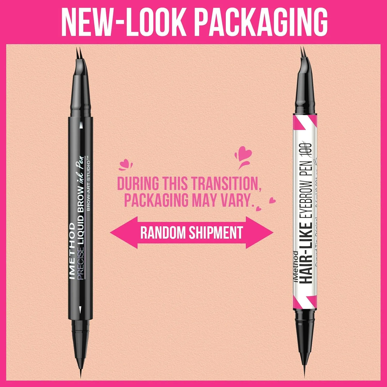 iMethod Curved Eyebrow Pen - Eyebrow Pencil 2-in-1 Dual-Ended Eyebrow Pen with Curved Tip and Precise Brush-Tip, Microblading Eyebrow Pen for Natural Hair-Like Brows, Long Lasting, Brown