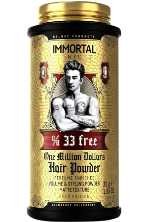 Immortal NYC 'The One In A Million Dollars (Unique Fragranced) TEXTURE/VOLUME POWDER- Extra Strong Flexible Hold - Natural Look - 0.7oz/20gr