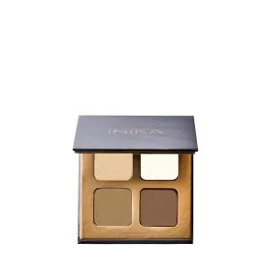 INIKA - Organic Brow Palette | Multi-Toned Customizable Color Brow Powder and Wax Palette. Define, Shape and Set. Non-Toxic Vegan Mineral Pigments in Sustainable Packaging (0.18 oz | 5 g)