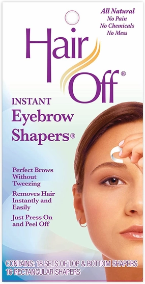 Instant Eyebrow Shapers - Fast, Easy, & Mistake Proof Waxing Strips - Natural & Pain-Free Eyebrow Waxing Kit -Wax Strips for Hair Removal for All Skin Types (18 each, Pack of 3)