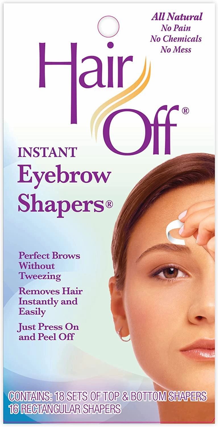 Instant Eyebrow Shapers - Fast, Easy, & Mistake Proof Waxing Strips - Natural & Pain-Free Eyebrow Waxing Kit -Wax Strips for Hair Removal for All Skin Types (18 each, Pack of 3)