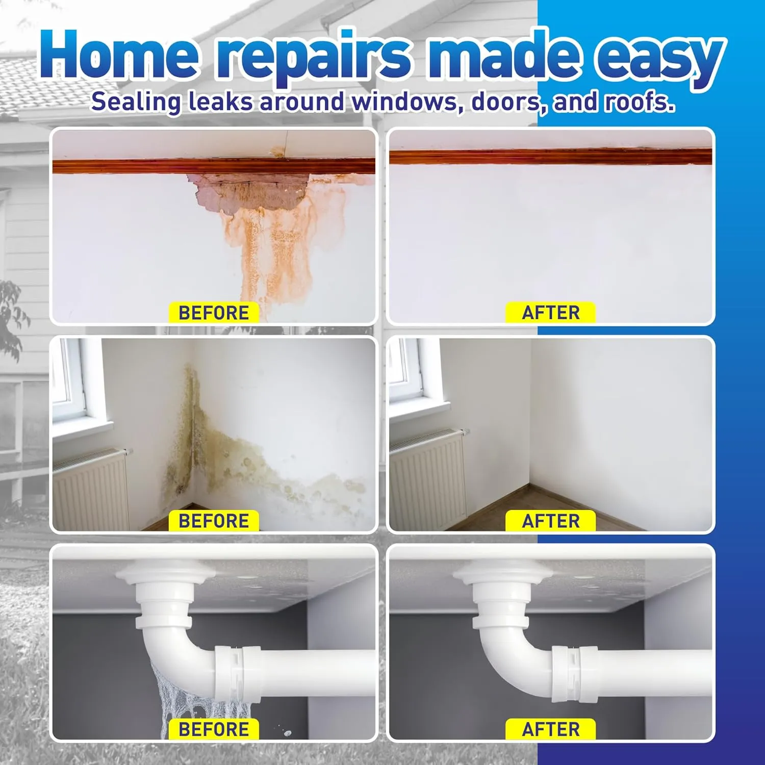 Invisible Waterproof Agent Sealant with Full Tools, 21oz Transparent Adhesive Insulating Sealant Coating Provides Ultimate Protection for Repairing Leak, Clear Anti Leakage Agent for Wood, Stone