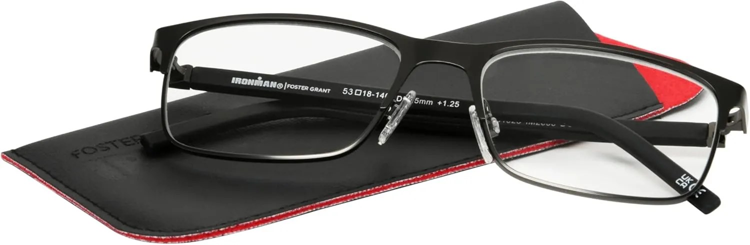 IRONMAN Men's Drive Rectangular Reading Glasses