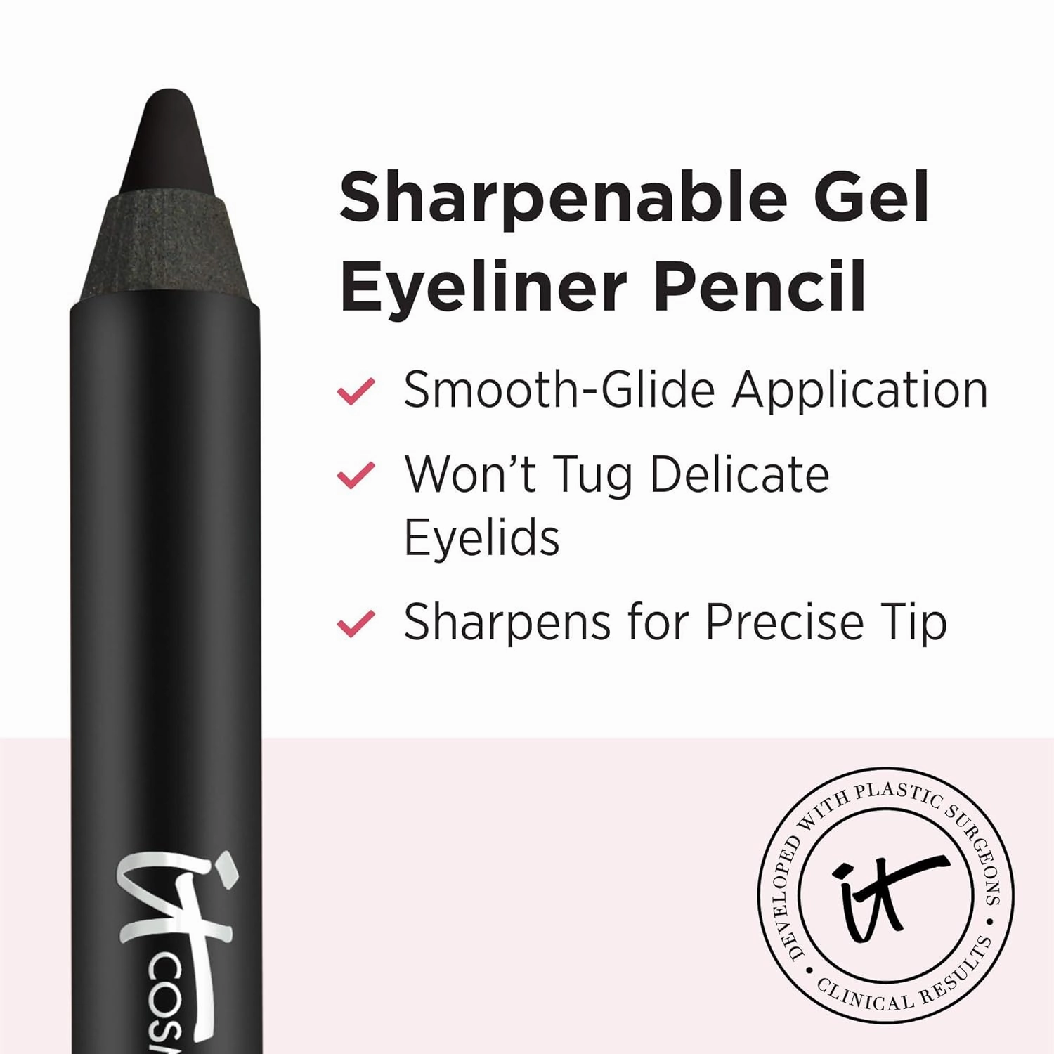 IT Cosmetics Superhero No-Tug Gel Eyeliner - Waterproof, Blendable Formula - All Day Wear - Sharpenable Eye Pencil - 0.042 oz