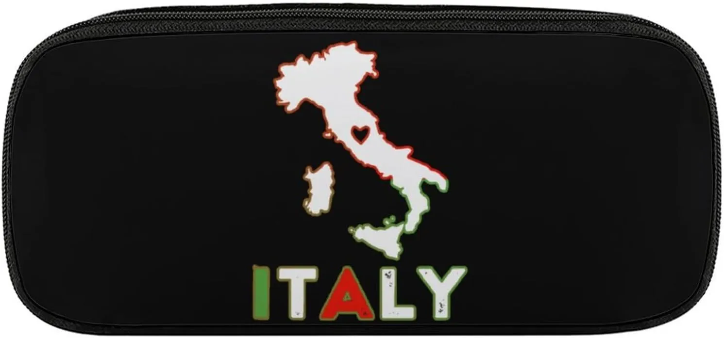 Italy Map Flag Novelty Pencil Box Cute Pencil Case Pen Organizer Bag Large Capacity Pen Pouch