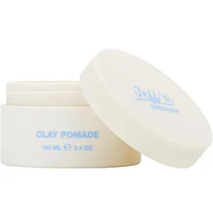 Jeff's Barbershop Clay Pomade, Sandalwood - Medium Hold, Matte Finish Hair Styling Cream Wax with Natural Beeswax & Castor Oil (3.4 fl oz/100ml)