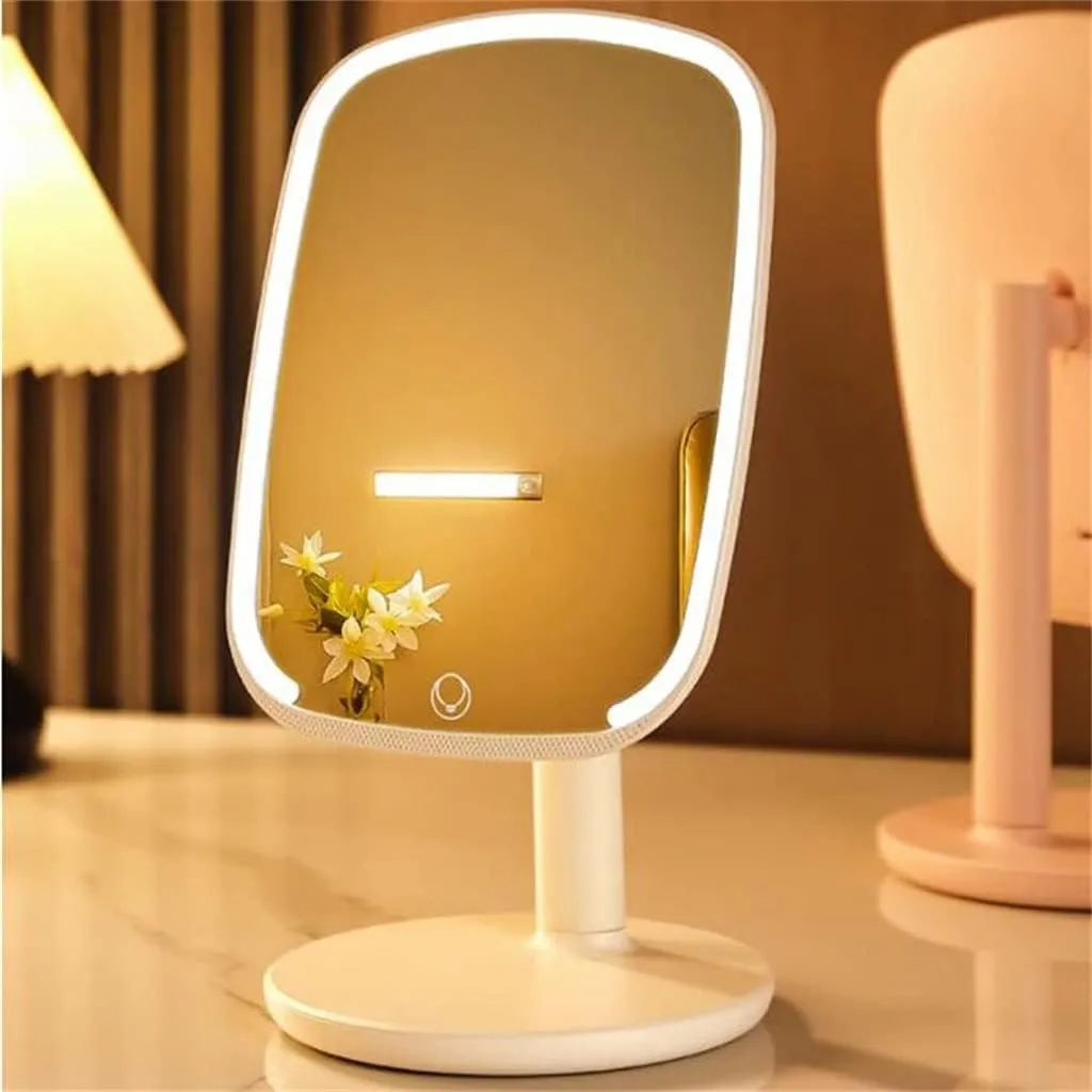 JSEIAJB LED Illuminated Makeup Mirrors Desktop Student Makeup Mirrors Desktop Fill Light Mirrors Portable Beauty Mirrors