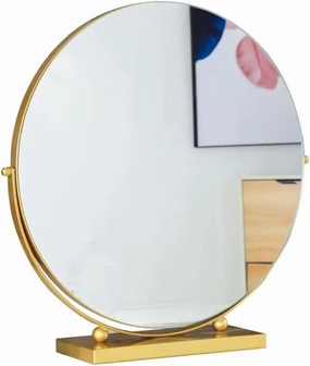 JSEIAJB Makeup Mirrors Desktop Large Dressing Table Mirrors Household Dormitory Bedroom Beauty Mirrors(50cm)