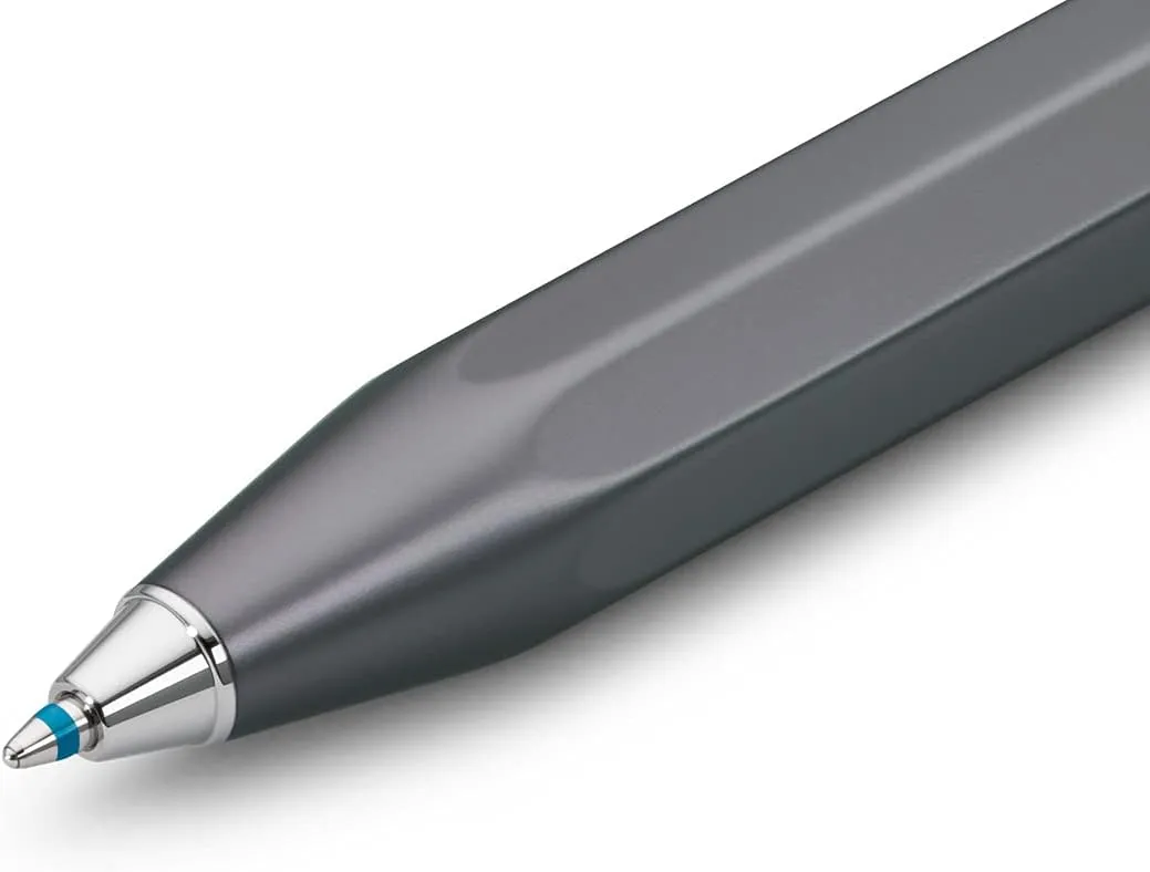 Kaweco AL SPORT Ball Pen Anthracite I Retractable Ballpoint Pen in Classic Design with Standard D1 Refills I Aluminium Ball Pen 13cm