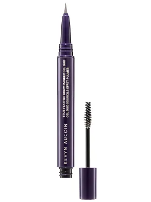 Kevyn Aucoin True Feather Brow Marker Gel Duo: Dual-ended. Shapes, defines   sets brows for full, natural finish. Precise makeup brush tip. Invisible gel formula creates flexible hold.