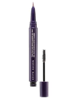 Kevyn Aucoin True Feather Brow Marker Gel Duo: Dual-ended. Shapes, defines   sets brows for full, natural finish. Precise makeup brush tip. Invisible gel formula creates flexible hold.