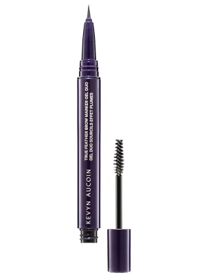 Kevyn Aucoin True Feather Brow Marker Gel Duo: Dual-ended. Shapes, defines   sets brows for full, natural finish. Precise makeup brush tip. Invisible gel formula creates flexible hold.
