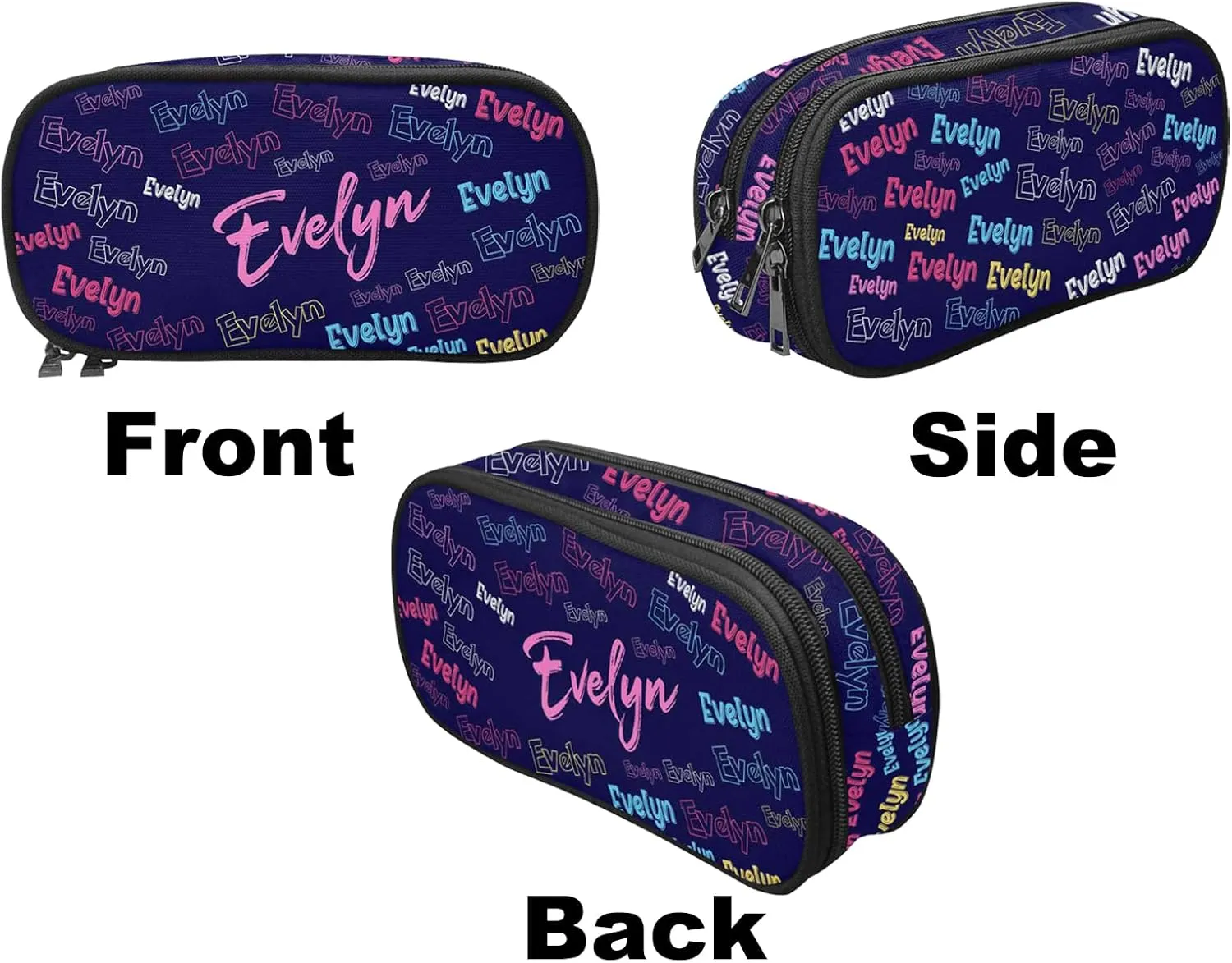 Kid's Backpack with Lunch Bag Box Pencil Pouch for Girls Butterfly Personalized Multi Name School Bag for Daughter Granddaughter 3 in 1 Bookbags Set Schoolbag for School Season