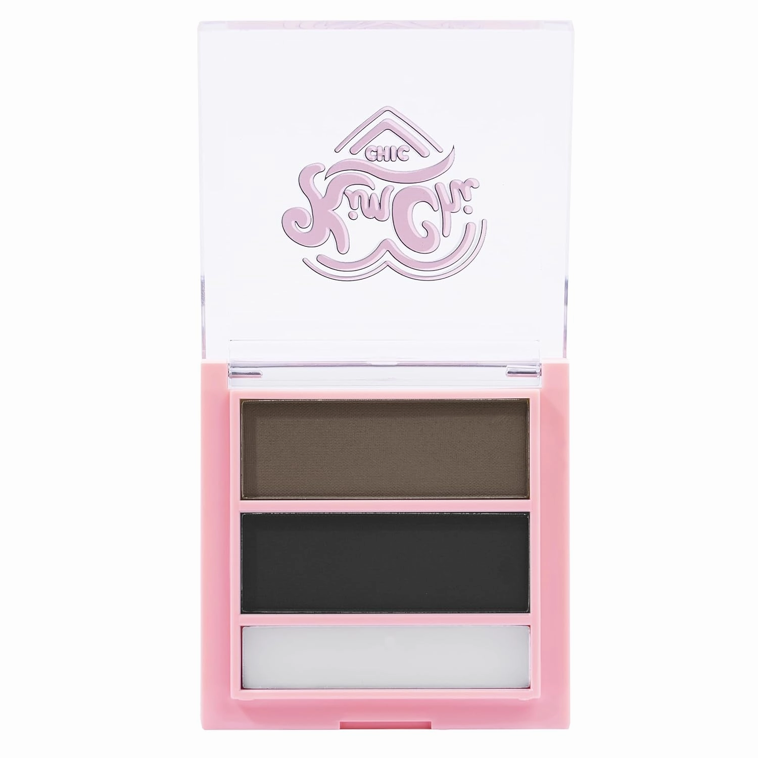 KimChi Chic Kimbrowly Eyebrow Powder Duo with Brow Wax - Natural Looking Brows, 3D Effect, Cruelty Free, Deep Tones E 0.27oz