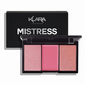 Klara Cosmetics Contour Bronze Blush and Highlight Palette - Makeup Palette with Matte and Shimmer - Face Makeup Palette - Mistress - 0.35 oz
