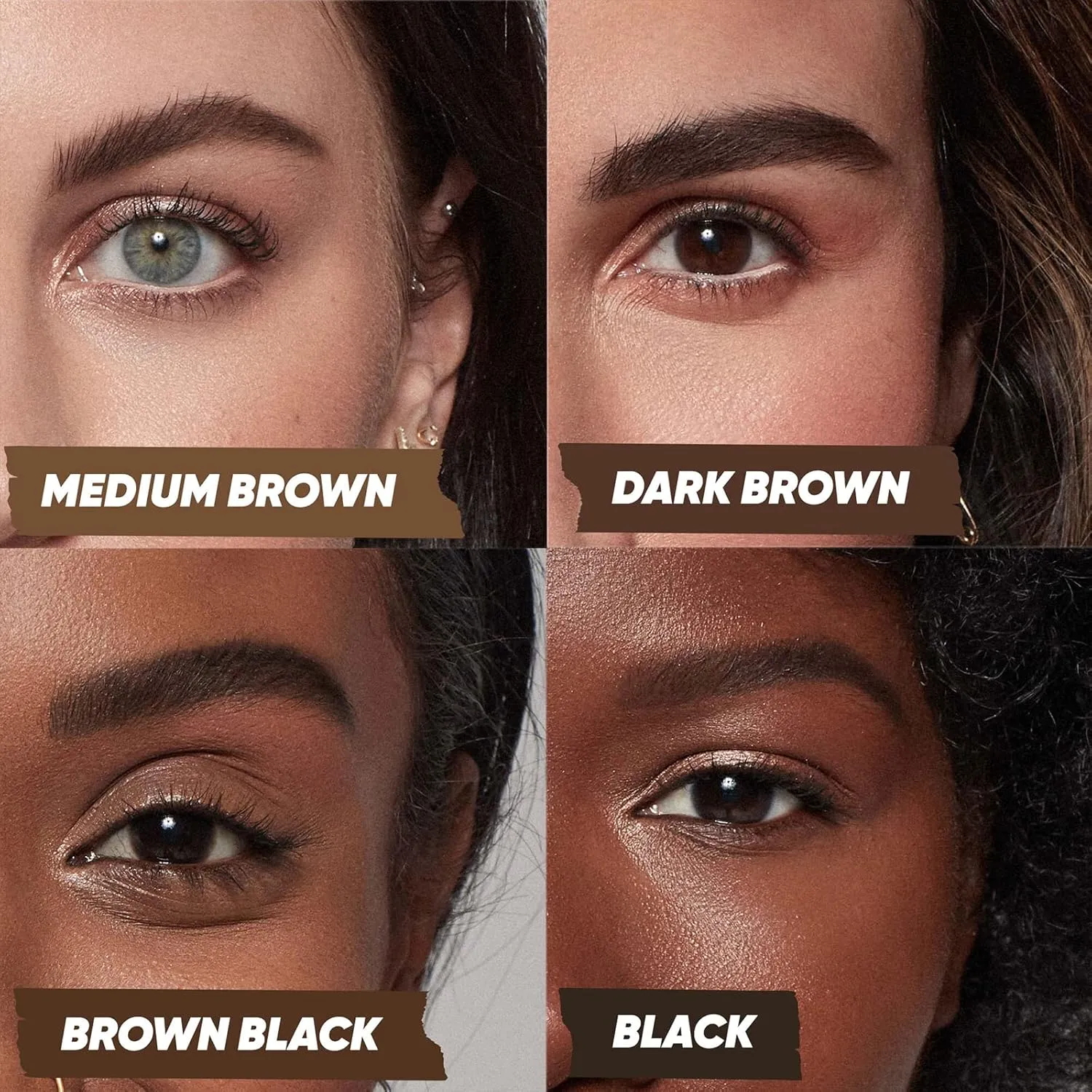 Kosas Air Brow Tinted Gel with Clean, Vegan Ingredients for Fluffy, Full and Healthy Brows, Longwear (Black)