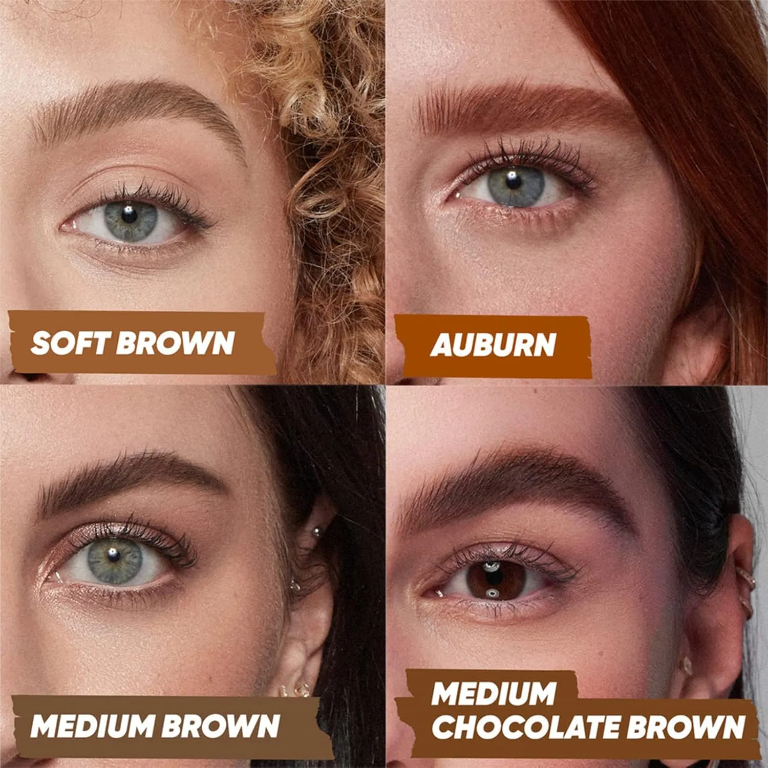 Kosas Brow Pop - Longwear Eyebrow Makeup, Dual-Sided Defining Pencil with Castor Oil for Soft, Natural Look of Real Hair - Auburn