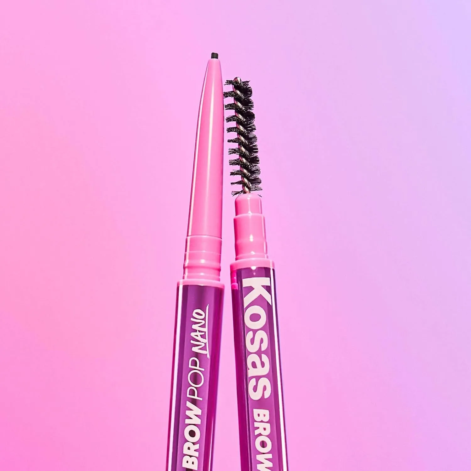 Kosas Brow Pop Nano - Ultra-Fine 1mm Brow Pencil Precision Tip - Natural-Looking Eyebrows with Finest Hairlike Stroke - All Day Wear, Hypoallergenic, Safe for Sensitive Skin - Dark Brown