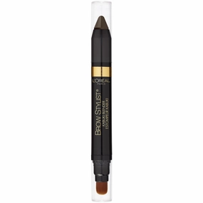L'Oreal Paris Brow Stylist Kabuki Blender Brow Crayon, Brunette, 0.05 oz.