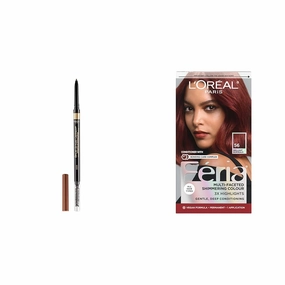 L'Oreal Paris Feria Hair Color and Brow Stylist Definer Eyebrow Pencil Bundle, Includes 1 Box of Feria 56 Auburn Brown Hair Dye   1 Auburn Eyebrow Pencil