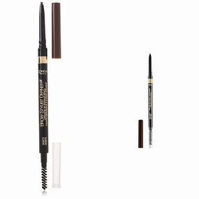 L'Oreal Paris Makeup Brow Stylist Definer Waterproof Eyebrow Pencil Bundle with Ultra-Fine Mechanical Pencils, Brunette 0.003 Ounce and Dark Brunette 0.003 Ounce